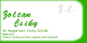 zoltan csiky business card